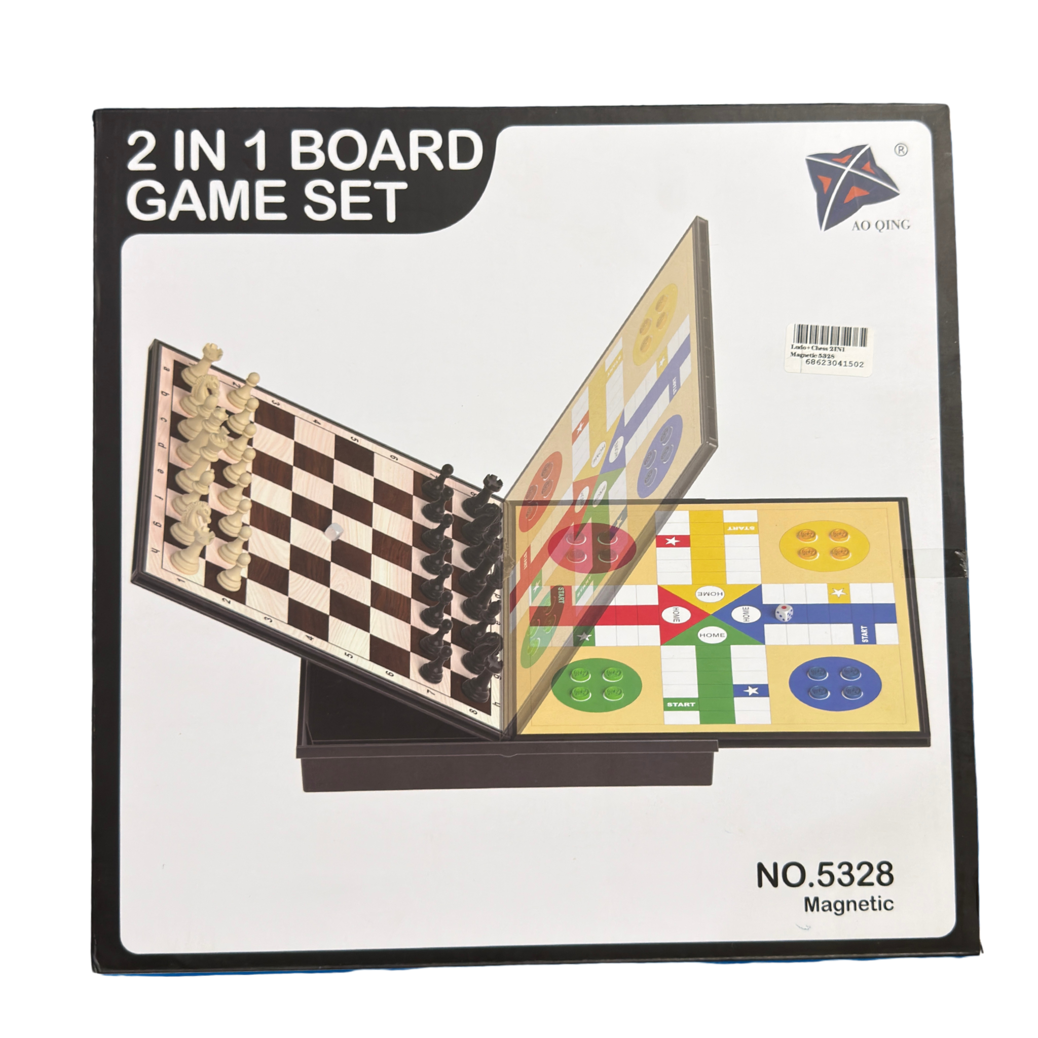2-in-1 Magnetic Board Game Set – Ludo + Chess