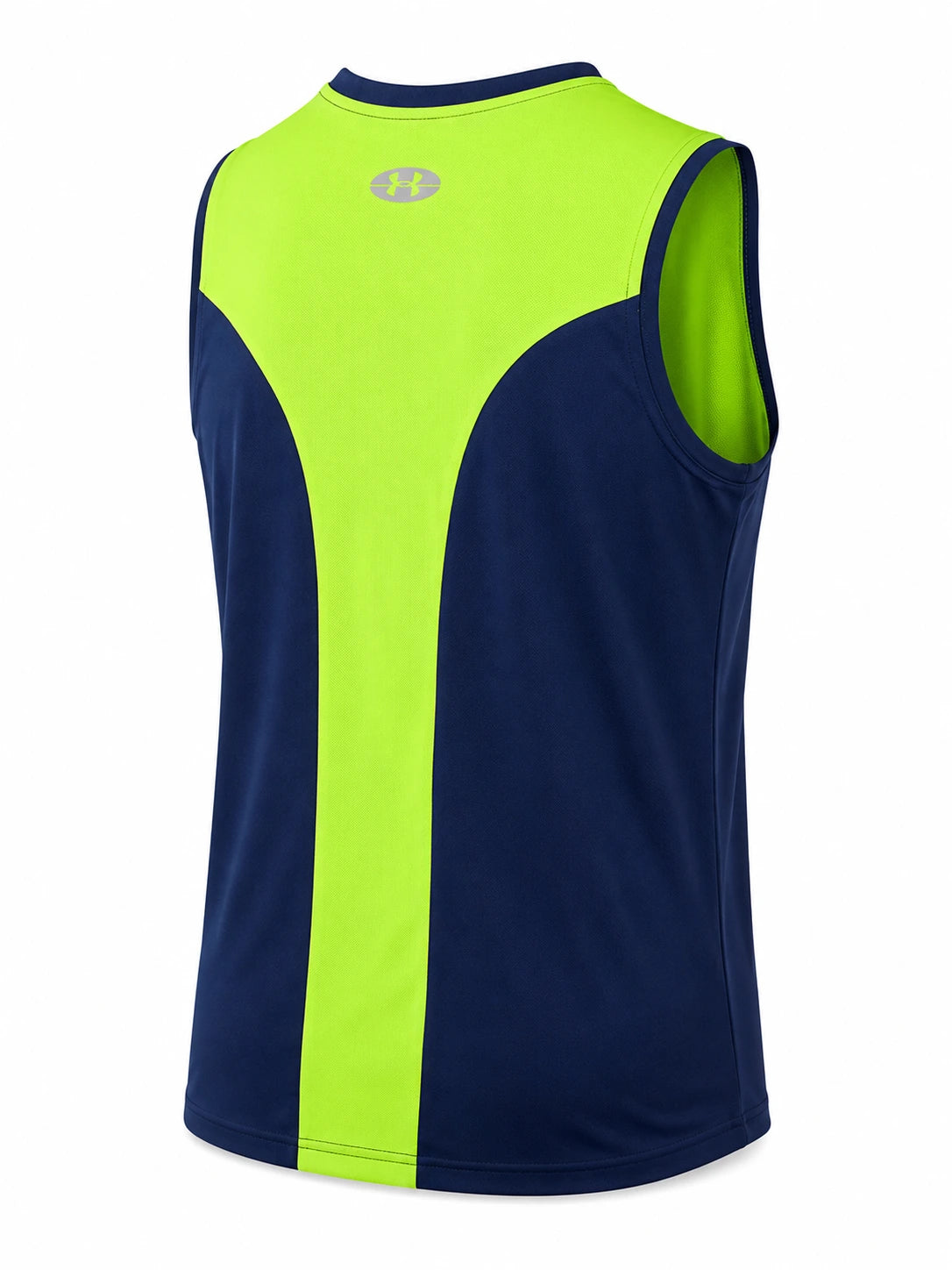 Men's Performance Sleeveless Training Tank – Blue & Neon Green