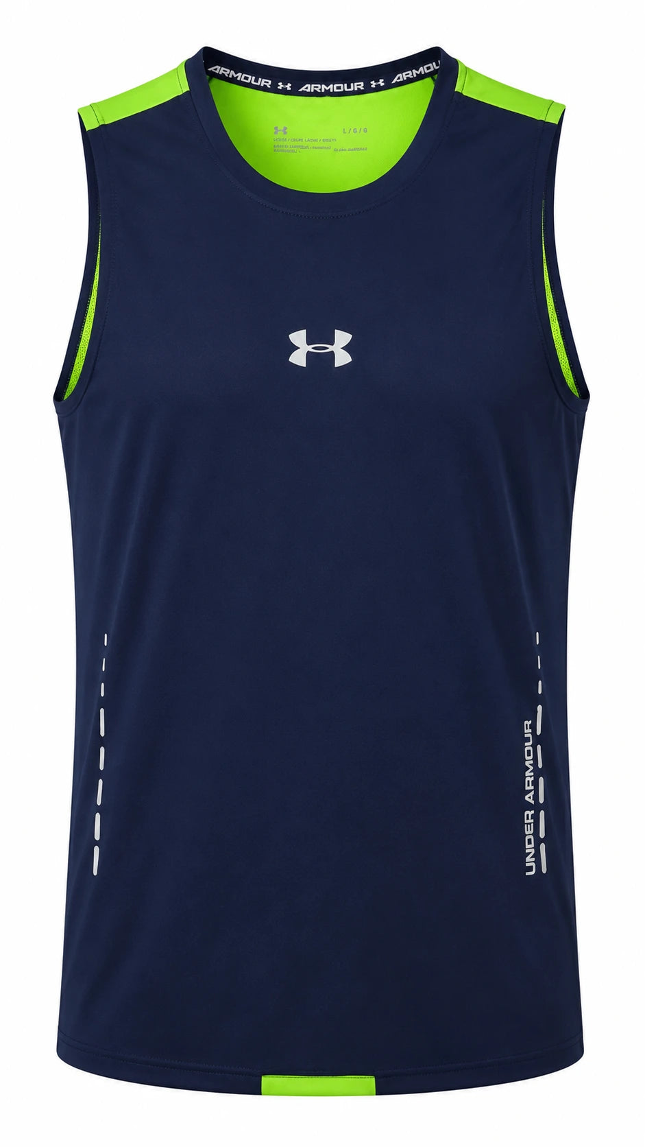 Men's Performance Sleeveless Training Tank – Blue & Neon Green