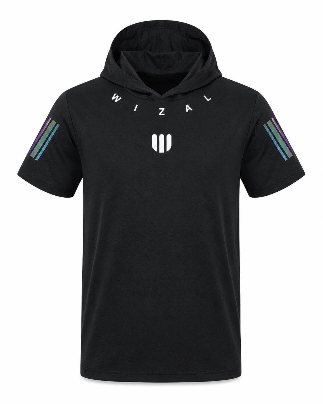 Men's Performance Hooded Sports T-Shirt – Black
