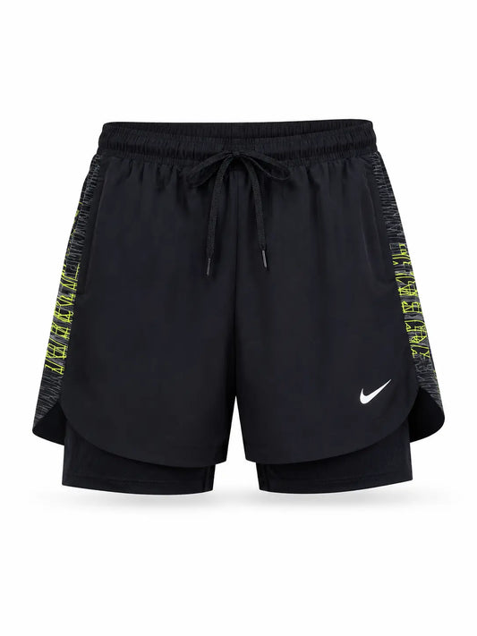 Men's 2-in-1 Performance Running Shorts – Black