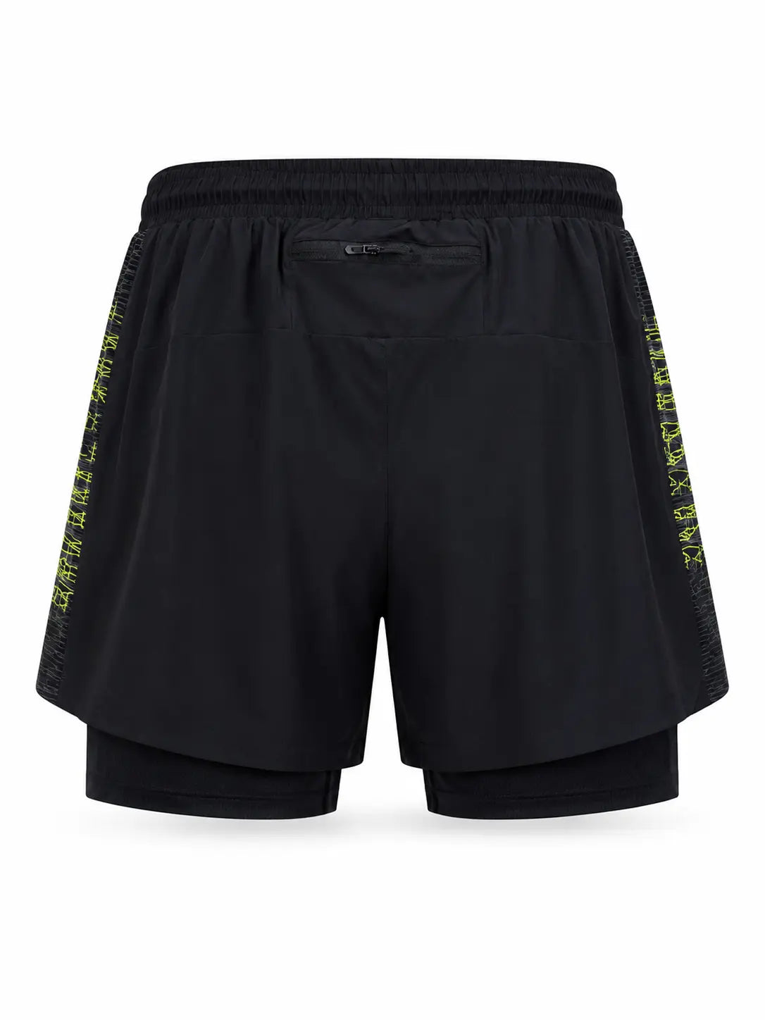 Men's 2-in-1 Performance Running Shorts – Black