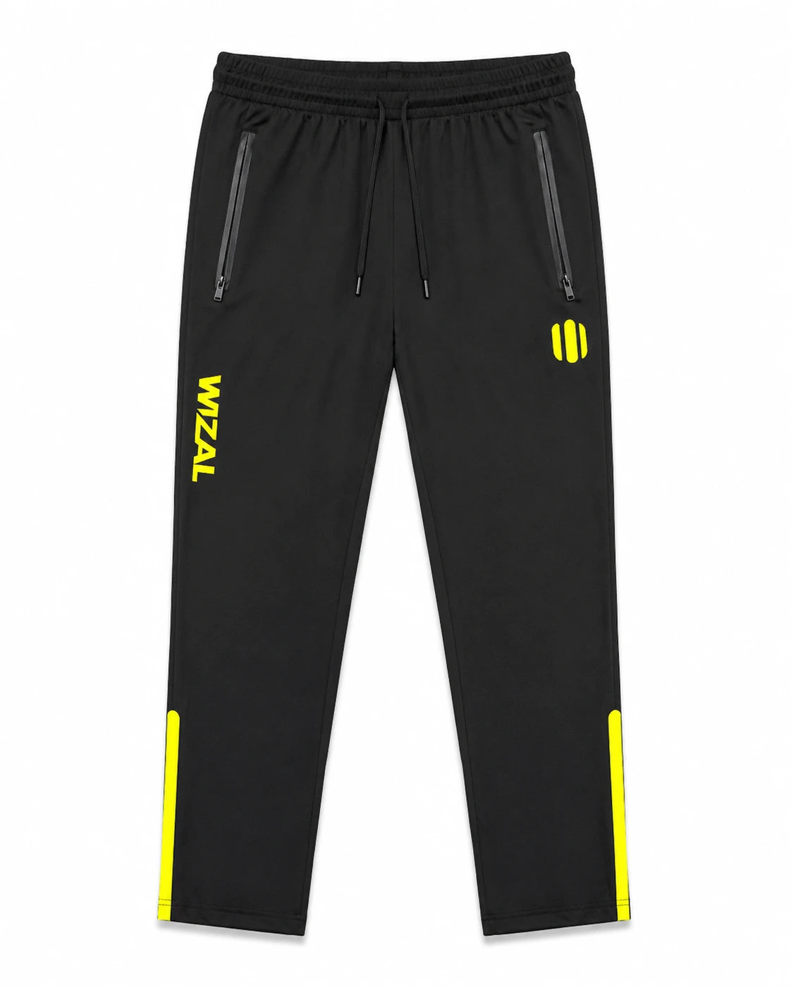 Wizal Performance Track Pants – Black & Neon Yellow
