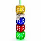 Novelty Dice Butane Lighter with Colored Flame